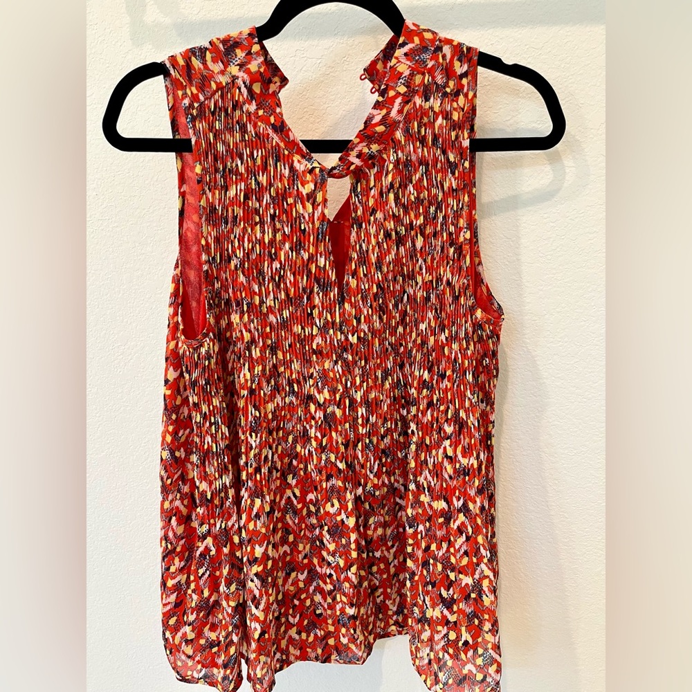 NWOT | Red | Orange | Colorful | Summer | Women’s Top | Blouse with Ruching